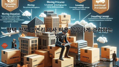 평택 청북 어연리 이사, 비용 꼼꼼하게 관리하는 방법!